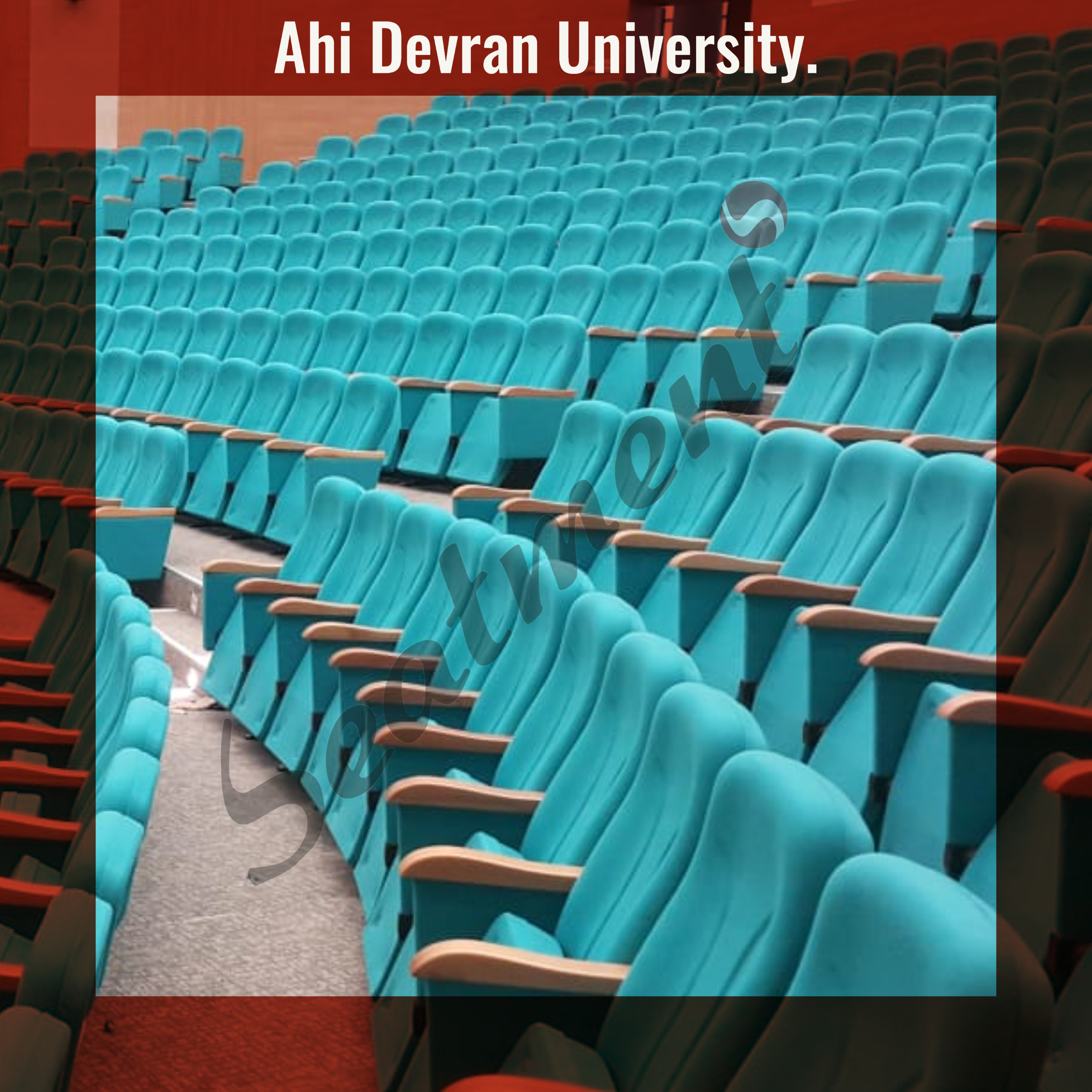 Amphitheatre seats, conference seats, lecture hall seats